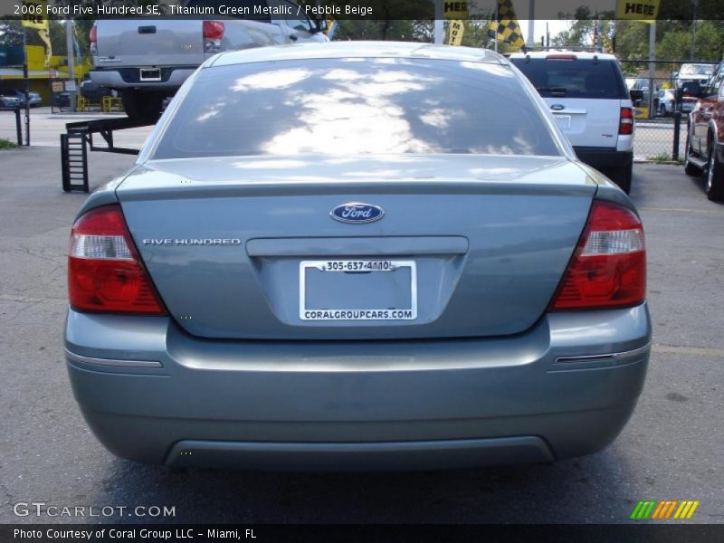 Titanium Green Metallic / Pebble Beige 2006 Ford Five Hundred SE