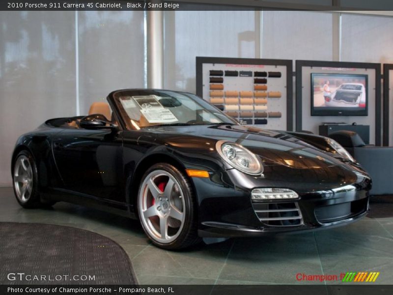 Black / Sand Beige 2010 Porsche 911 Carrera 4S Cabriolet