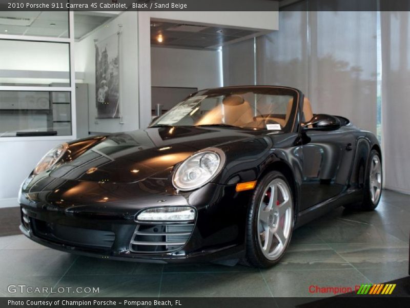 Black / Sand Beige 2010 Porsche 911 Carrera 4S Cabriolet