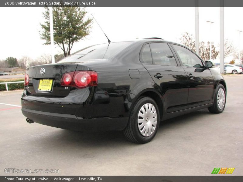 Black / Pure Beige 2008 Volkswagen Jetta S Sedan
