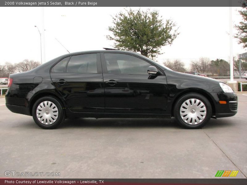 Black / Pure Beige 2008 Volkswagen Jetta S Sedan