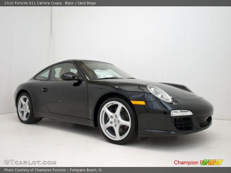 Black / Sand Beige 2010 Porsche 911 Carrera Coupe