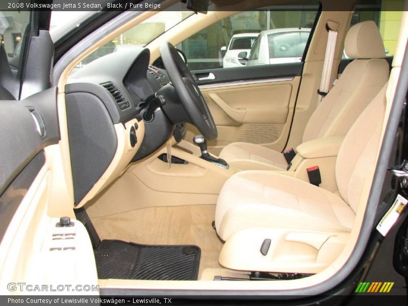 Black / Pure Beige 2008 Volkswagen Jetta S Sedan