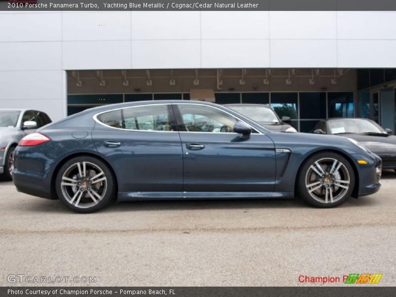 Yachting Blue Metallic / Cognac/Cedar Natural Leather 2010 Porsche Panamera Turbo