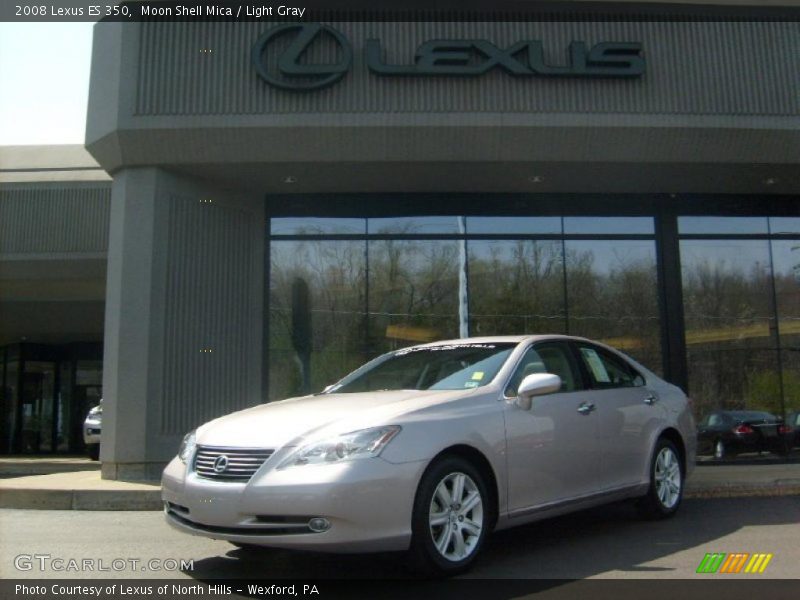 Moon Shell Mica / Light Gray 2008 Lexus ES 350
