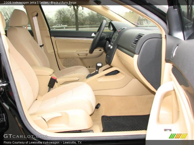Black / Pure Beige 2008 Volkswagen Jetta S Sedan