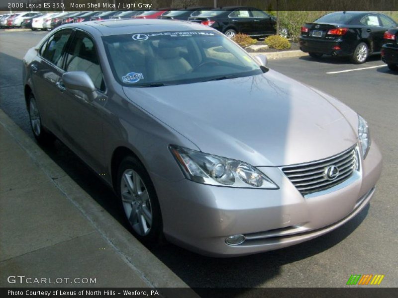 Moon Shell Mica / Light Gray 2008 Lexus ES 350