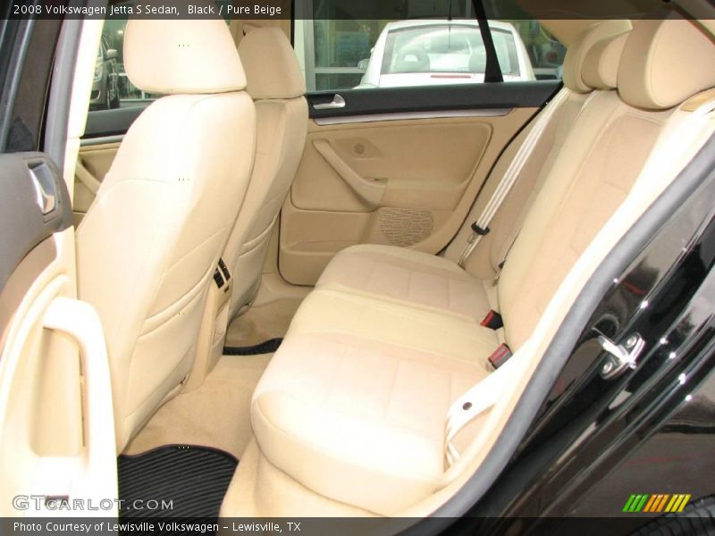 Black / Pure Beige 2008 Volkswagen Jetta S Sedan