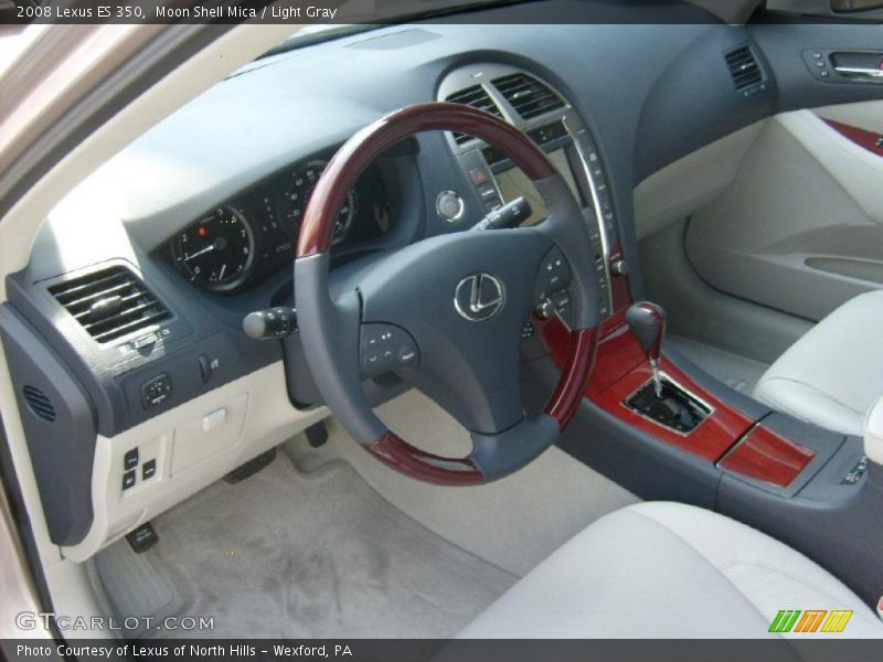 Moon Shell Mica / Light Gray 2008 Lexus ES 350