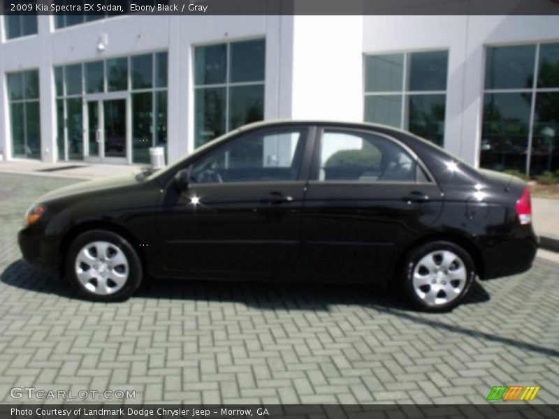 Ebony Black / Gray 2009 Kia Spectra EX Sedan