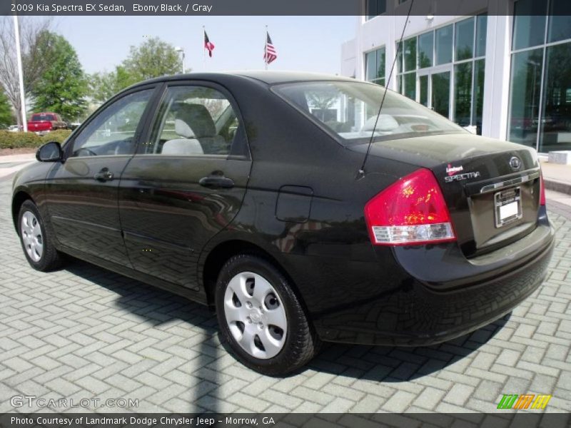 Ebony Black / Gray 2009 Kia Spectra EX Sedan