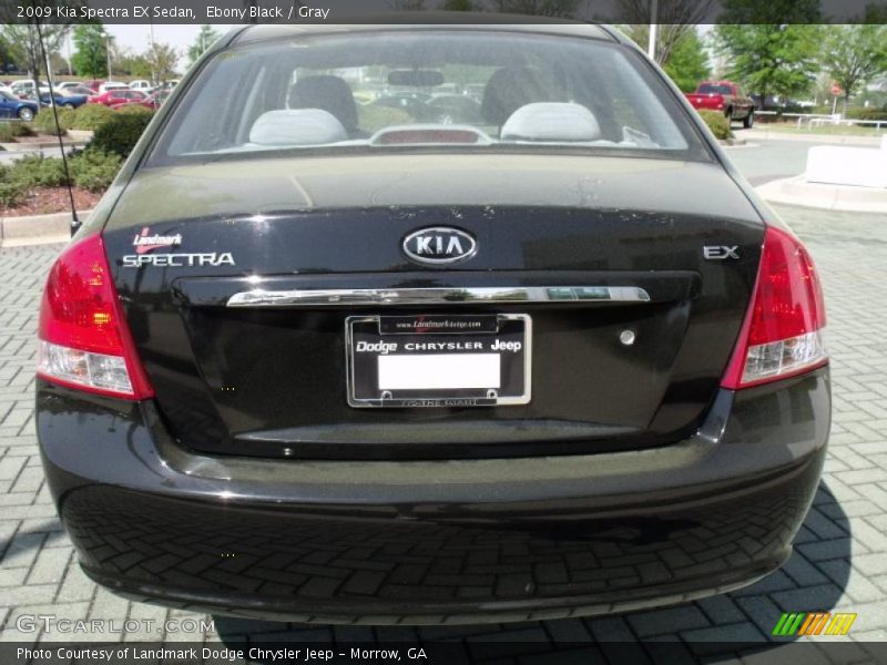 Ebony Black / Gray 2009 Kia Spectra EX Sedan