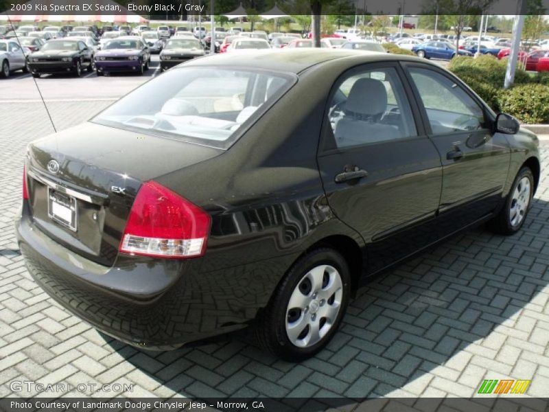 Ebony Black / Gray 2009 Kia Spectra EX Sedan