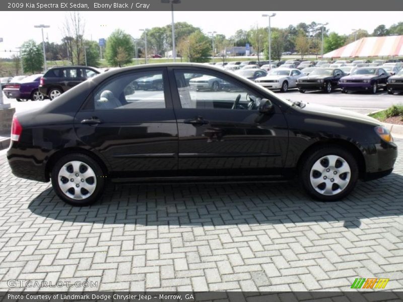 Ebony Black / Gray 2009 Kia Spectra EX Sedan