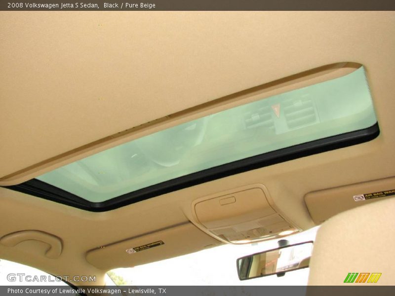 Black / Pure Beige 2008 Volkswagen Jetta S Sedan