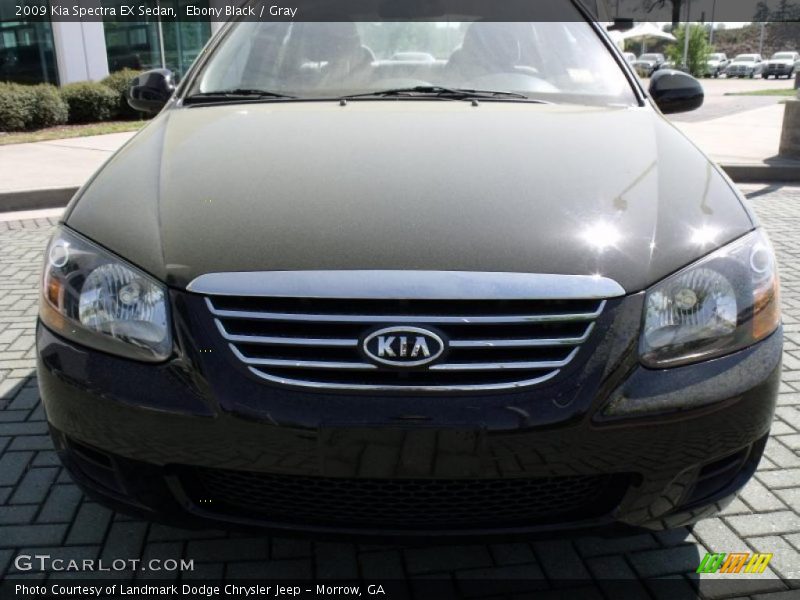 Ebony Black / Gray 2009 Kia Spectra EX Sedan