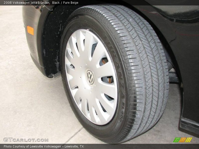 Black / Pure Beige 2008 Volkswagen Jetta S Sedan
