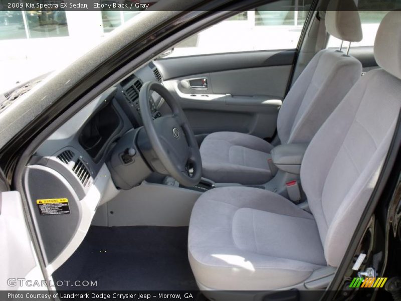 Ebony Black / Gray 2009 Kia Spectra EX Sedan