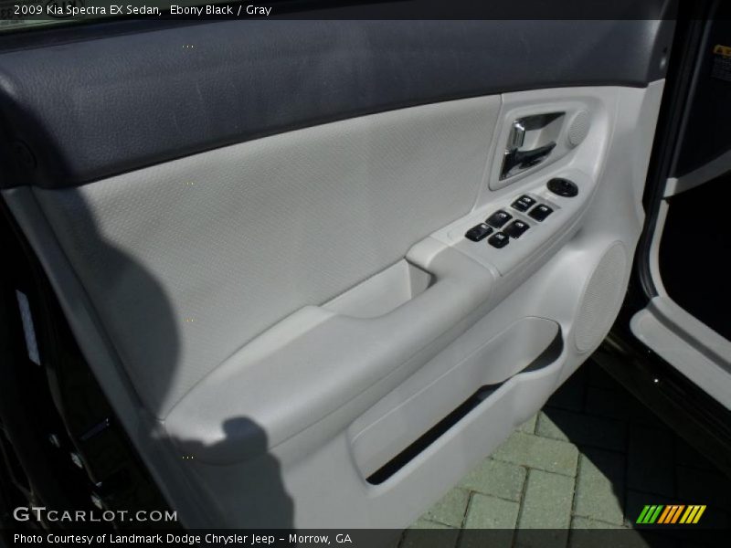 Ebony Black / Gray 2009 Kia Spectra EX Sedan