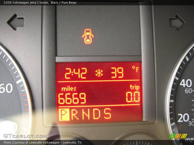 Black / Pure Beige 2008 Volkswagen Jetta S Sedan