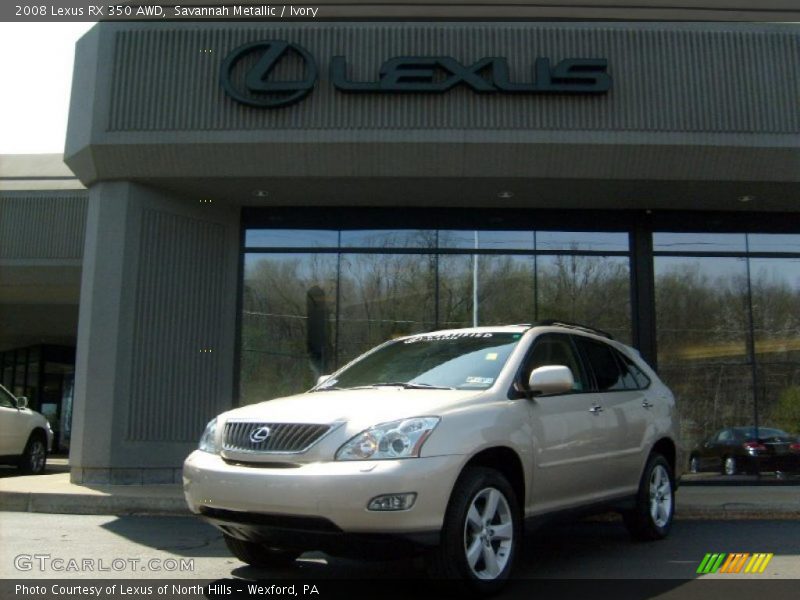 Savannah Metallic / Ivory 2008 Lexus RX 350 AWD