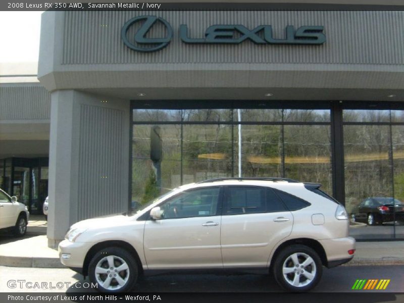 Savannah Metallic / Ivory 2008 Lexus RX 350 AWD