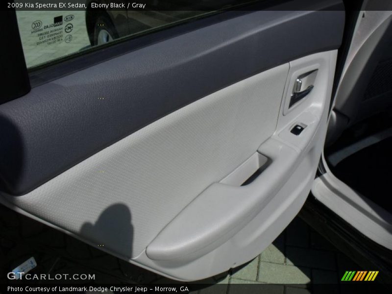Ebony Black / Gray 2009 Kia Spectra EX Sedan