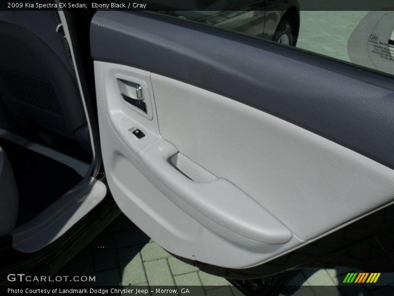Ebony Black / Gray 2009 Kia Spectra EX Sedan
