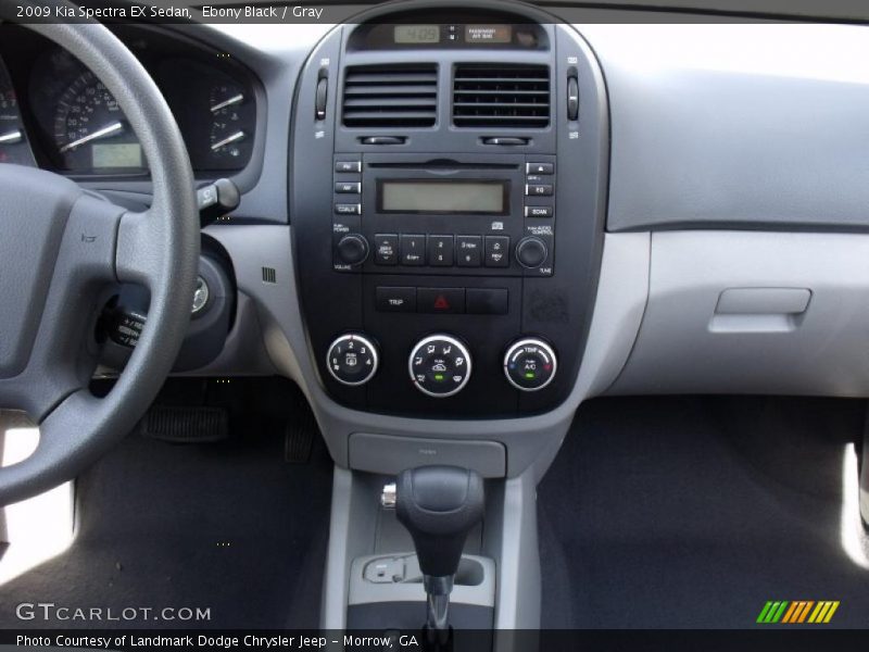 Ebony Black / Gray 2009 Kia Spectra EX Sedan