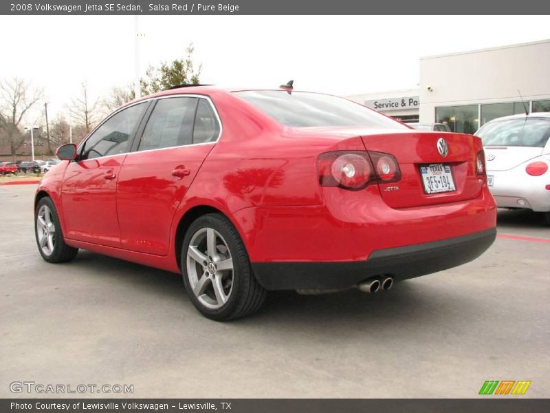 Salsa Red / Pure Beige 2008 Volkswagen Jetta SE Sedan