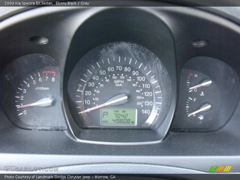 Ebony Black / Gray 2009 Kia Spectra EX Sedan