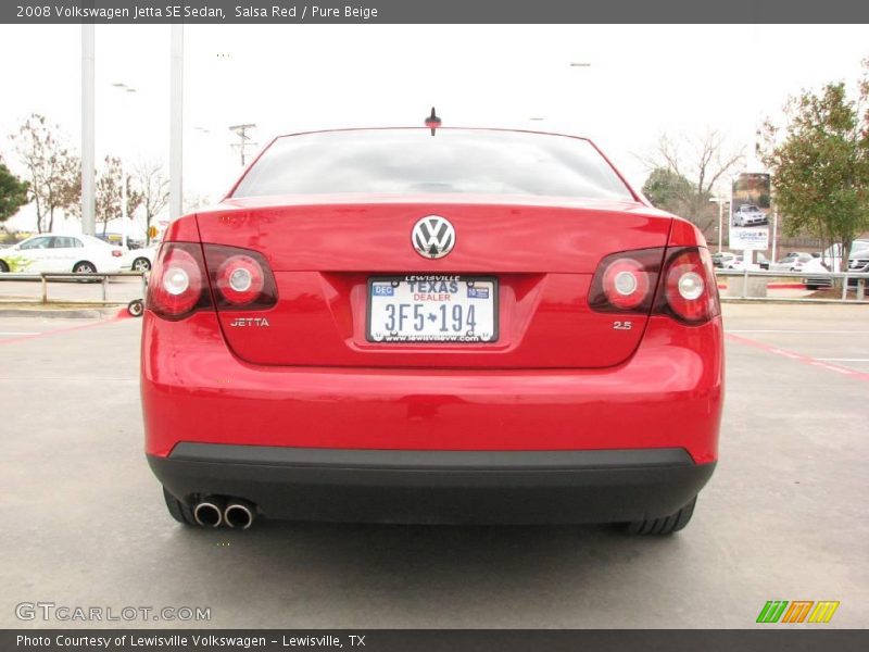 Salsa Red / Pure Beige 2008 Volkswagen Jetta SE Sedan