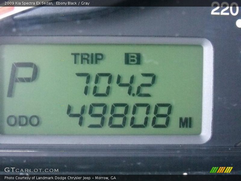 Ebony Black / Gray 2009 Kia Spectra EX Sedan