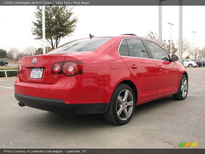 Salsa Red / Pure Beige 2008 Volkswagen Jetta SE Sedan