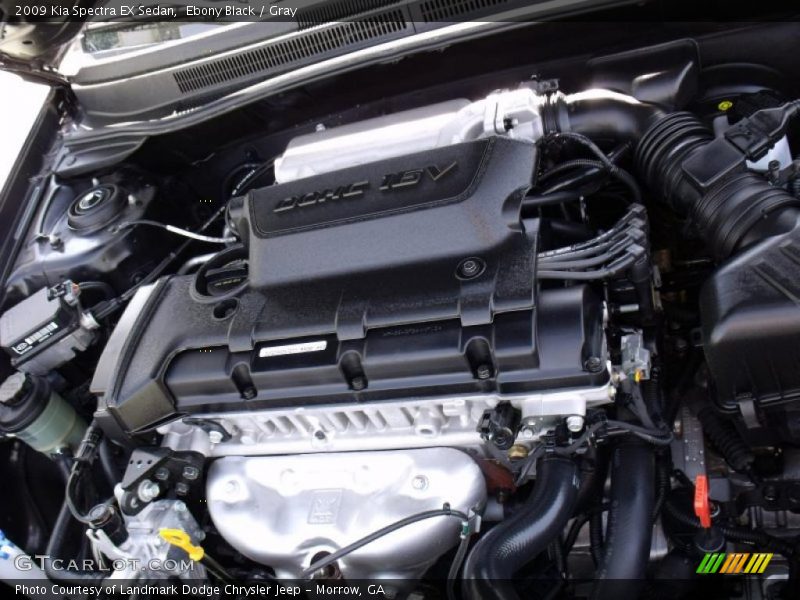 Ebony Black / Gray 2009 Kia Spectra EX Sedan