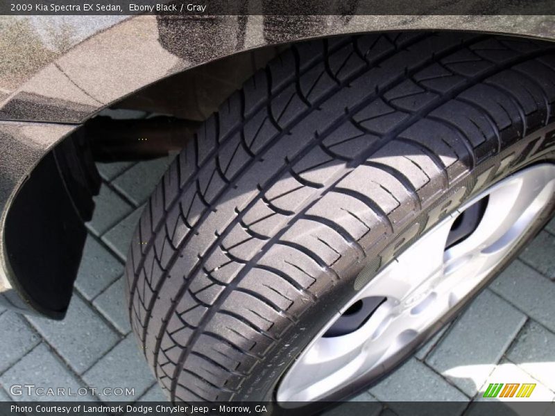 Ebony Black / Gray 2009 Kia Spectra EX Sedan