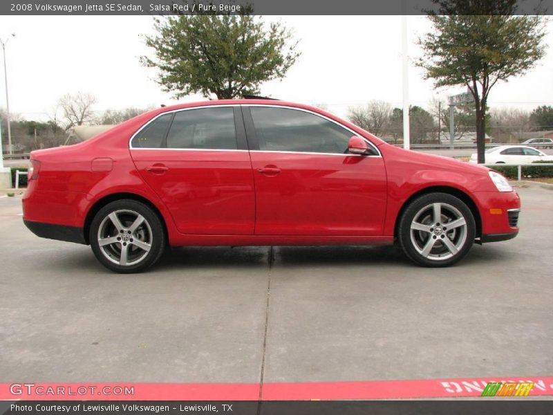 Salsa Red / Pure Beige 2008 Volkswagen Jetta SE Sedan