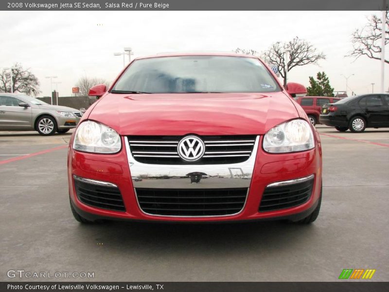 Salsa Red / Pure Beige 2008 Volkswagen Jetta SE Sedan