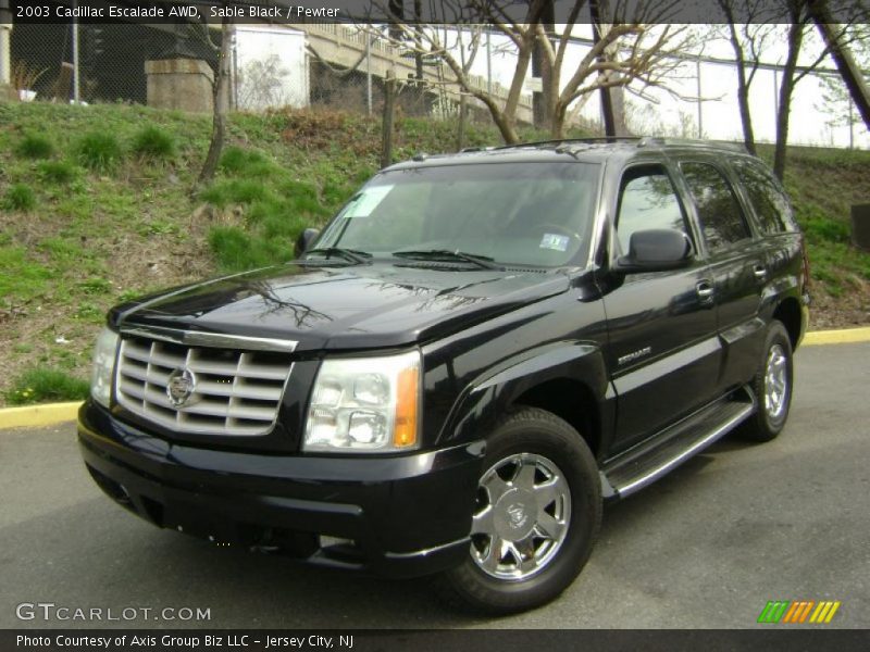 Sable Black / Pewter 2003 Cadillac Escalade AWD