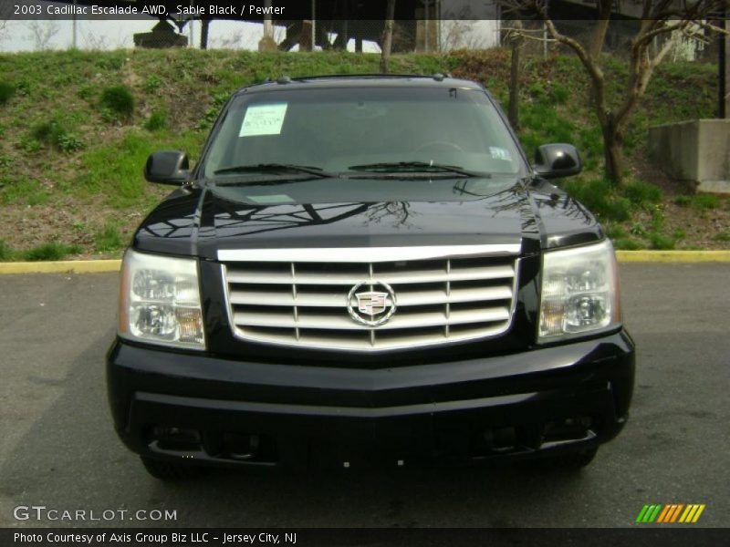 Sable Black / Pewter 2003 Cadillac Escalade AWD