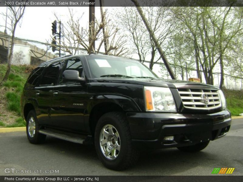 Sable Black / Pewter 2003 Cadillac Escalade AWD