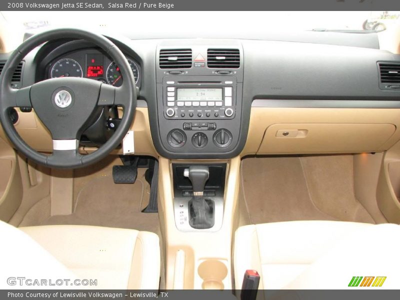 Salsa Red / Pure Beige 2008 Volkswagen Jetta SE Sedan