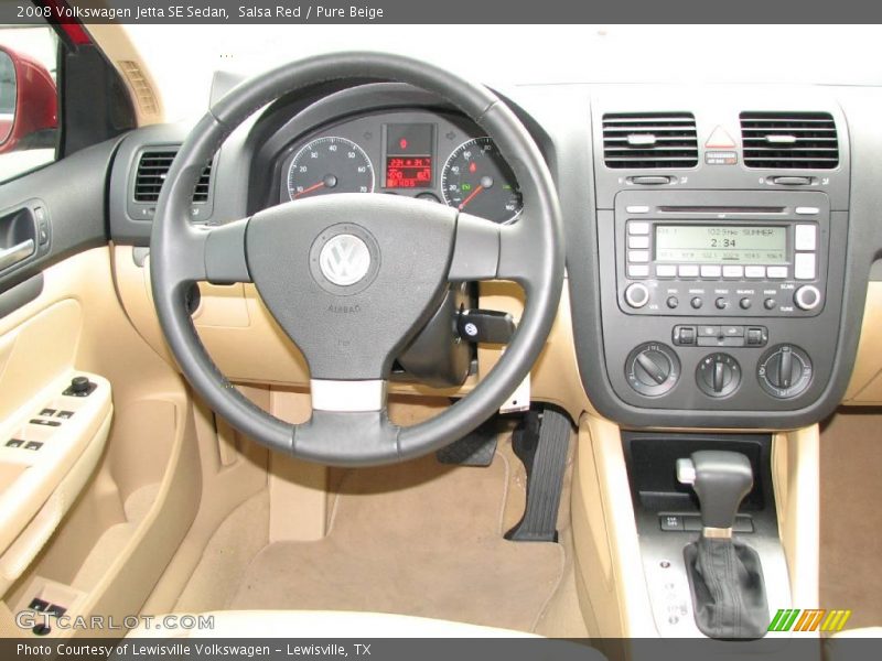 Salsa Red / Pure Beige 2008 Volkswagen Jetta SE Sedan