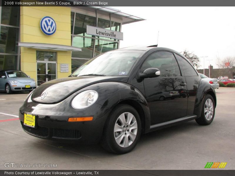 Black / Cream Beige 2008 Volkswagen New Beetle S Coupe