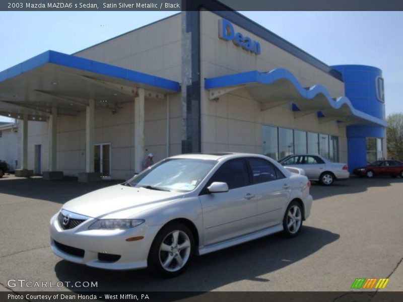 Satin Silver Metallic / Black 2003 Mazda MAZDA6 s Sedan