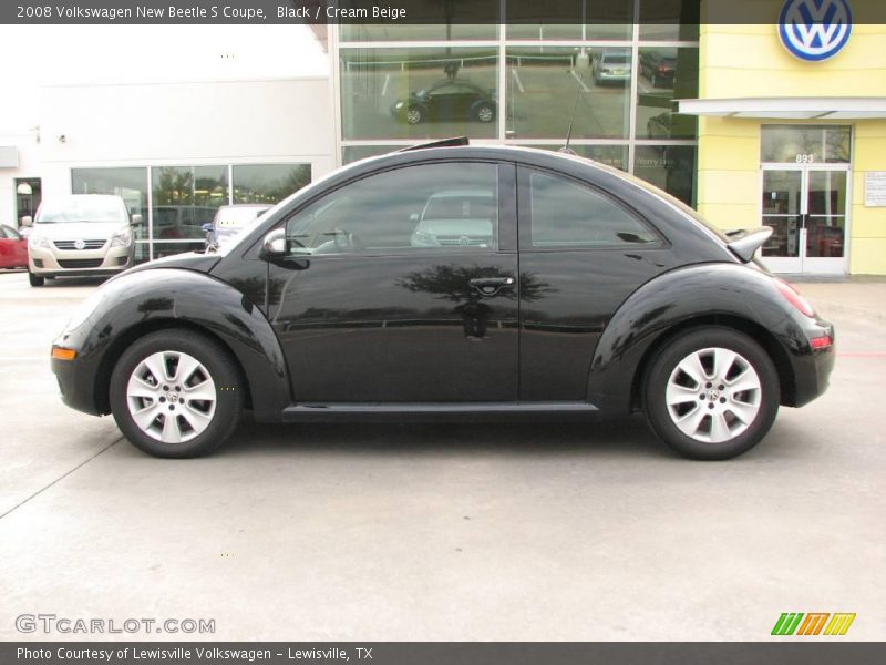 Black / Cream Beige 2008 Volkswagen New Beetle S Coupe