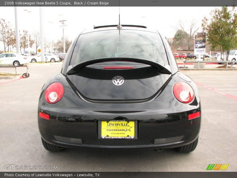 Black / Cream Beige 2008 Volkswagen New Beetle S Coupe