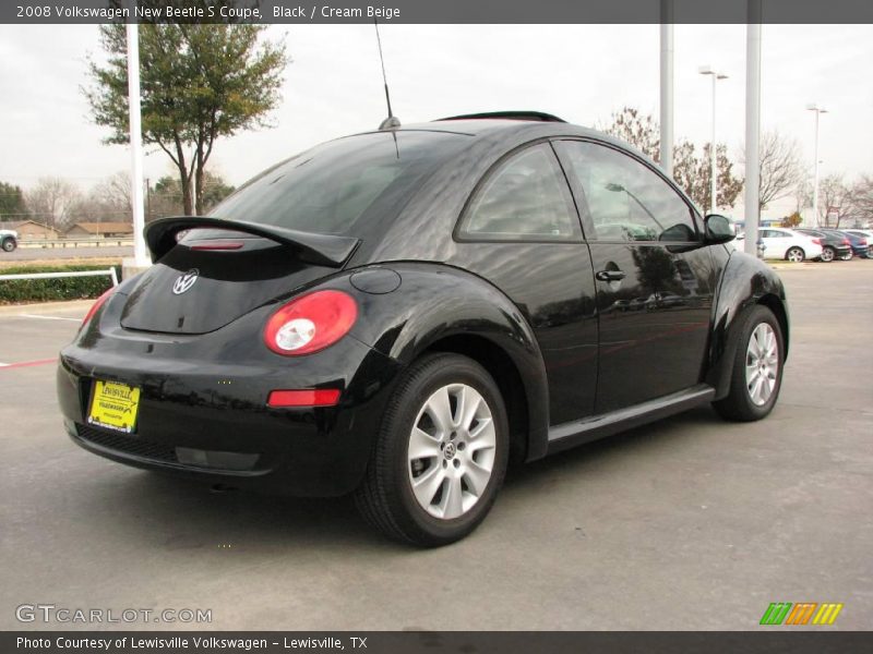 Black / Cream Beige 2008 Volkswagen New Beetle S Coupe