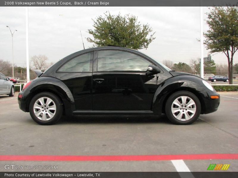 Black / Cream Beige 2008 Volkswagen New Beetle S Coupe