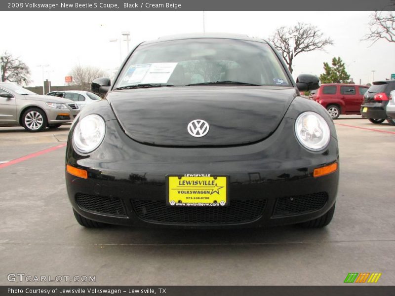 Black / Cream Beige 2008 Volkswagen New Beetle S Coupe